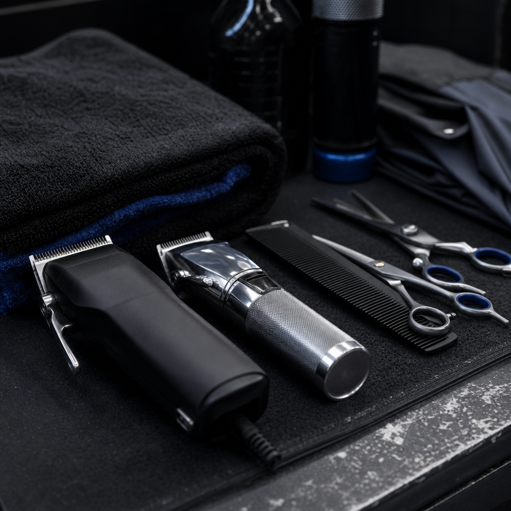 Tools ready at Slate & Comb Barbers