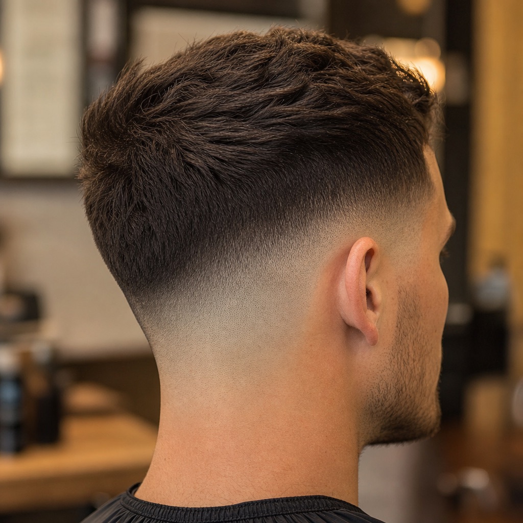 Soft skin fade from side and back profile