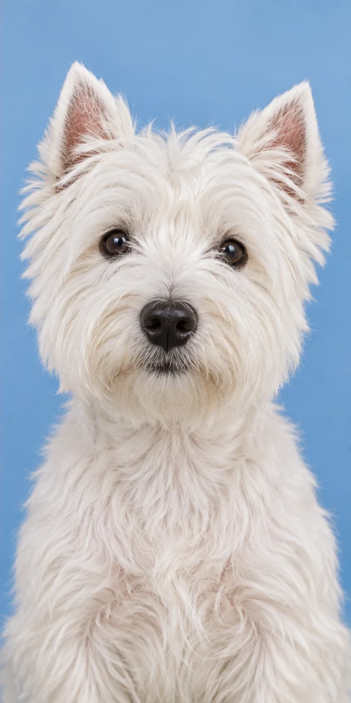 Illustrative white terrier portrait