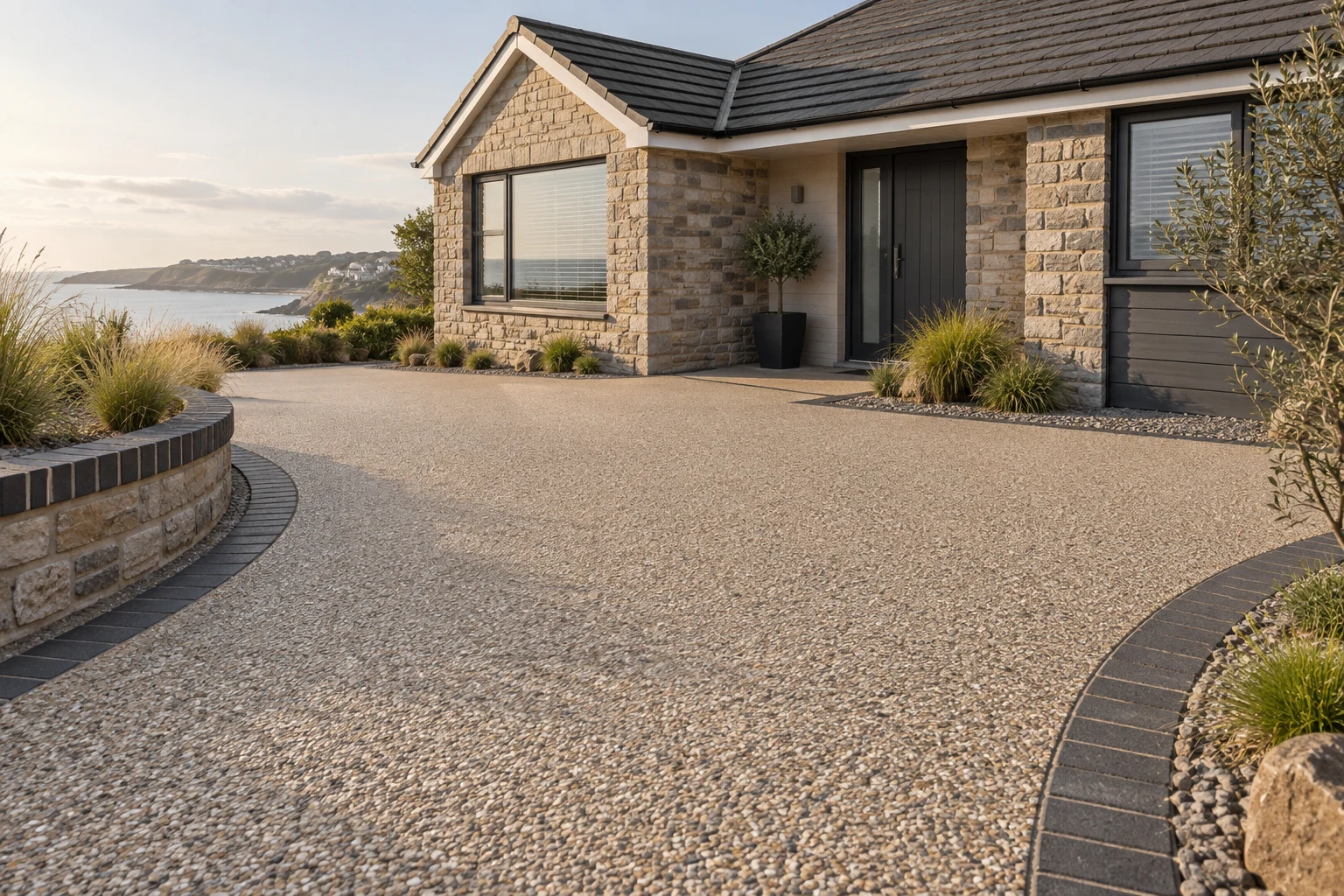 Driveway contractor concept imagery from the Form / Ground demo