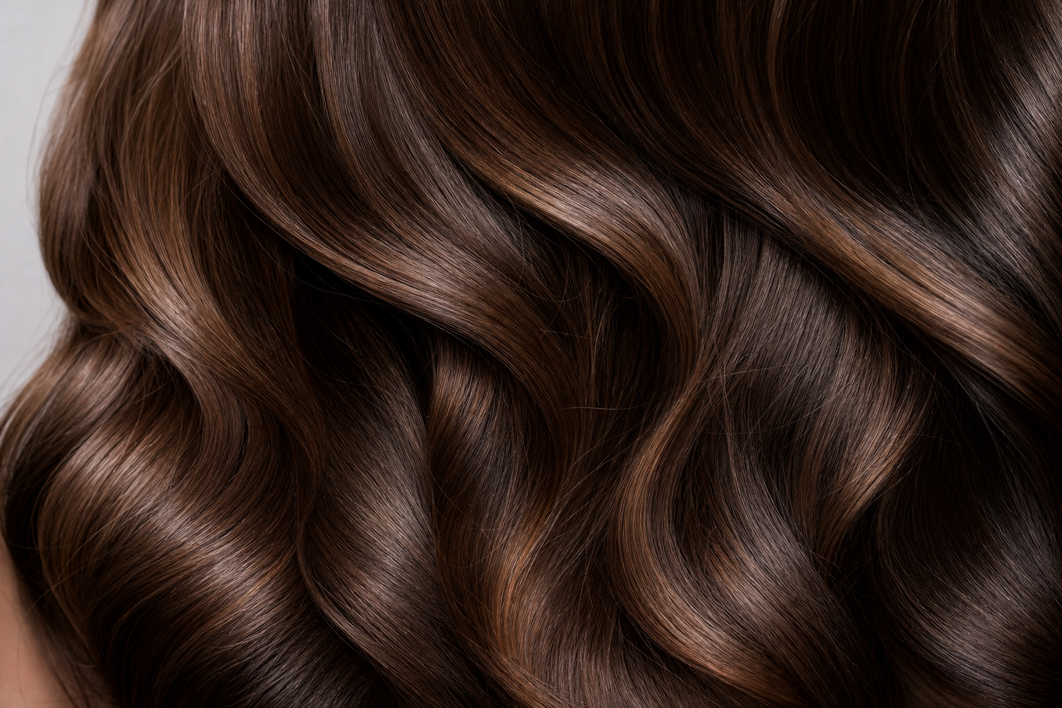 Brunette gloss hair texture