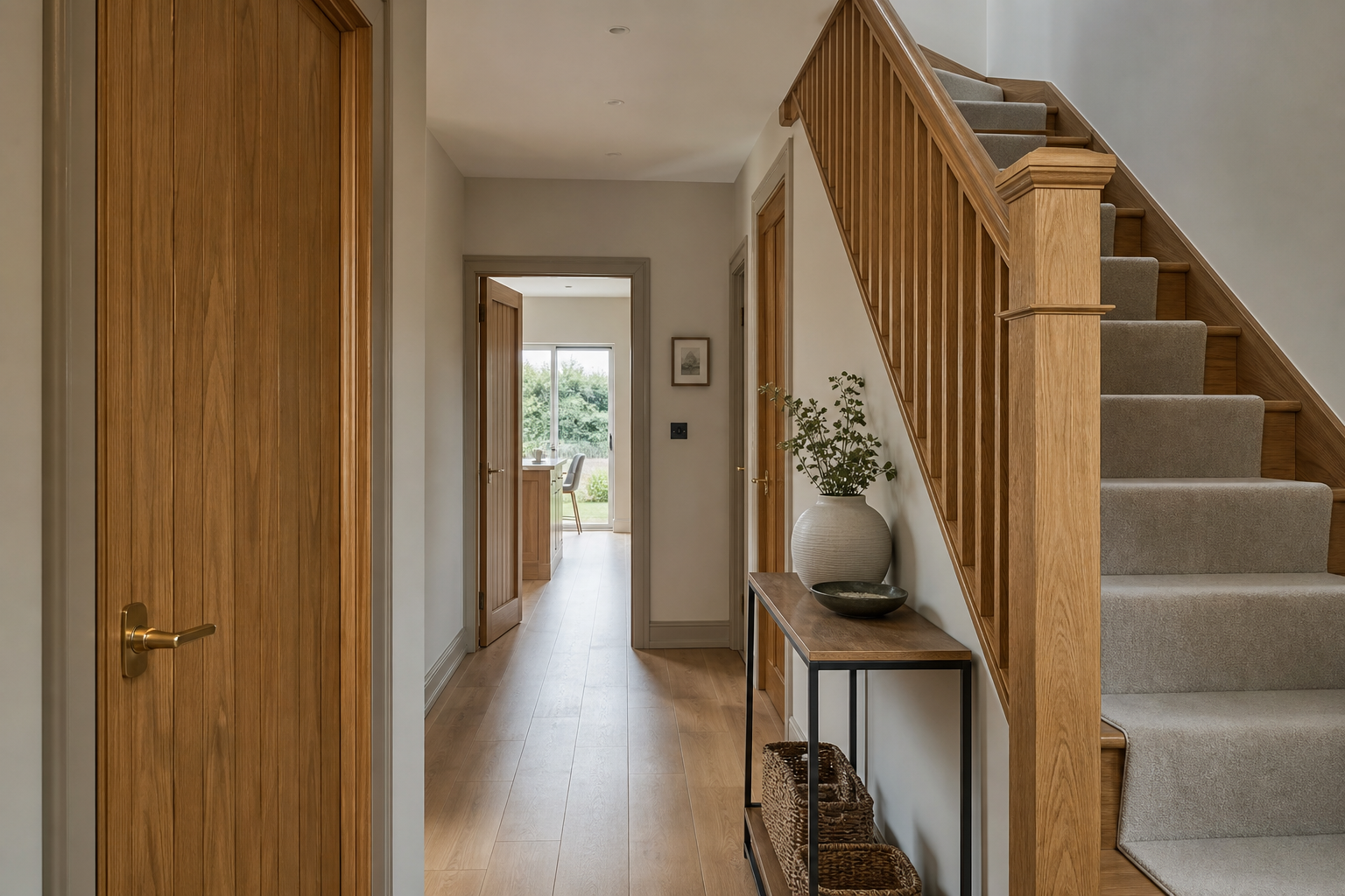 Photo-like joinery example for doors & stairs