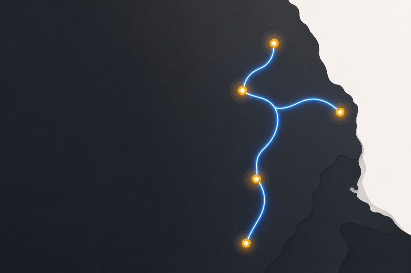 Illustrative blue route line showing mobile mechanic coverage across North East towns