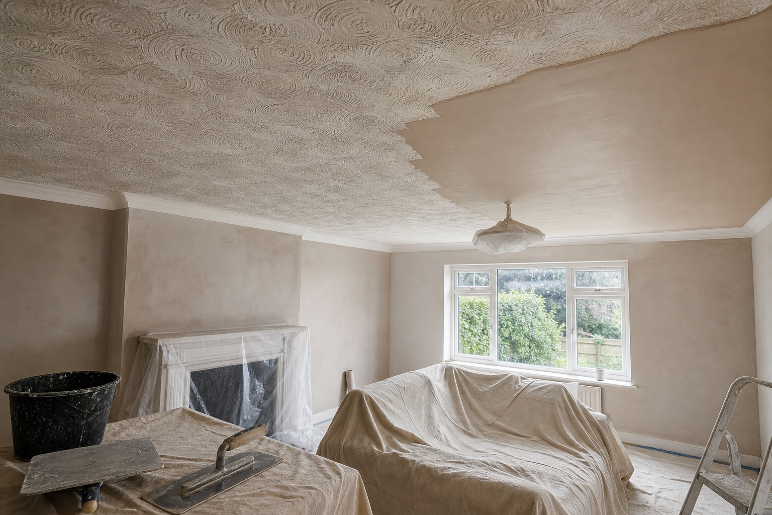 Textured ceiling route
