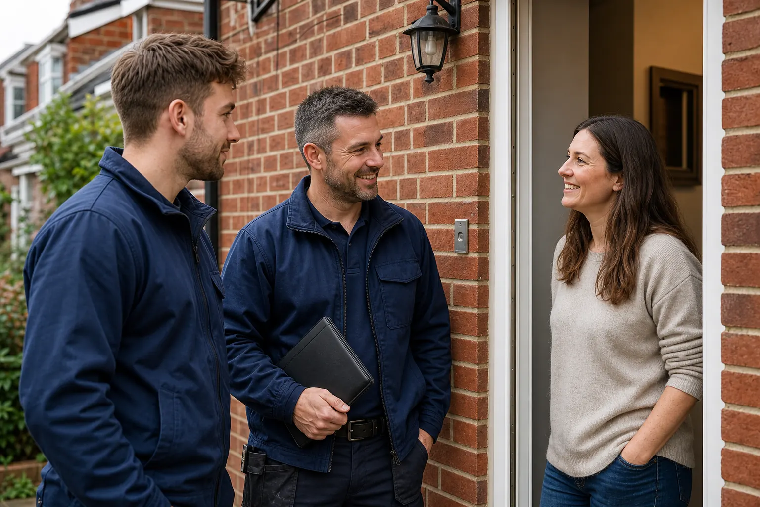 Family-run Ribble and Vale team outside a local home