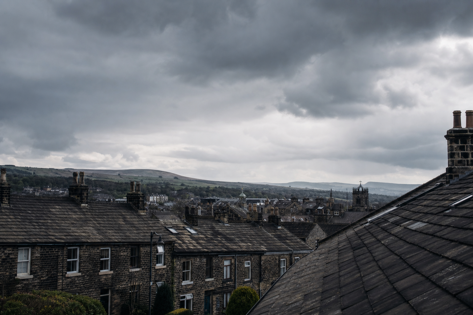 Yorkshire slate roofscape