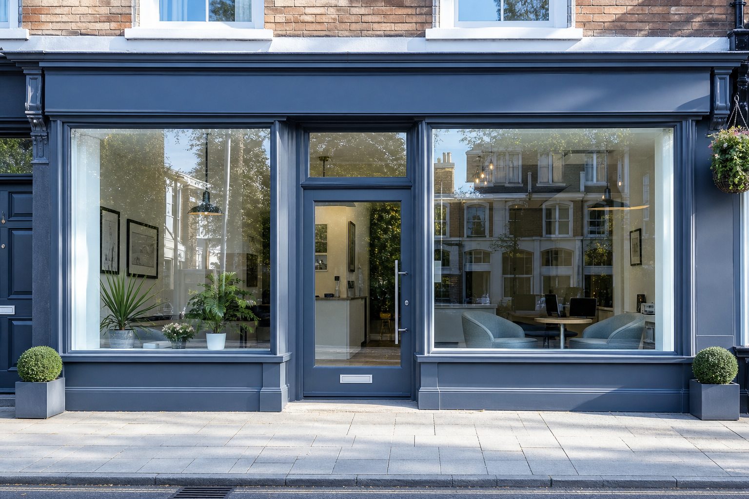 Anonymous clean commercial glass